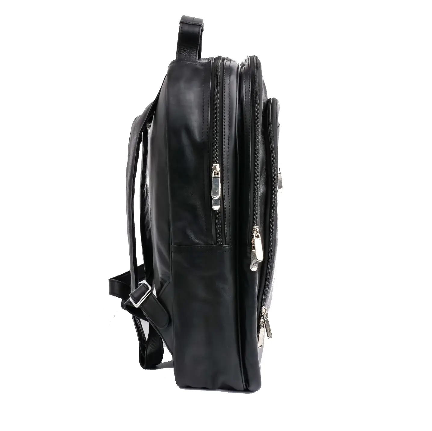 Happy Shopee Top-Grain Cowhide Leather Executive Backpack - 17" Laptop Capacity