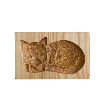 Wooden Cookie Cutter with Seven Seasonal Designs and Press-Lift Mold