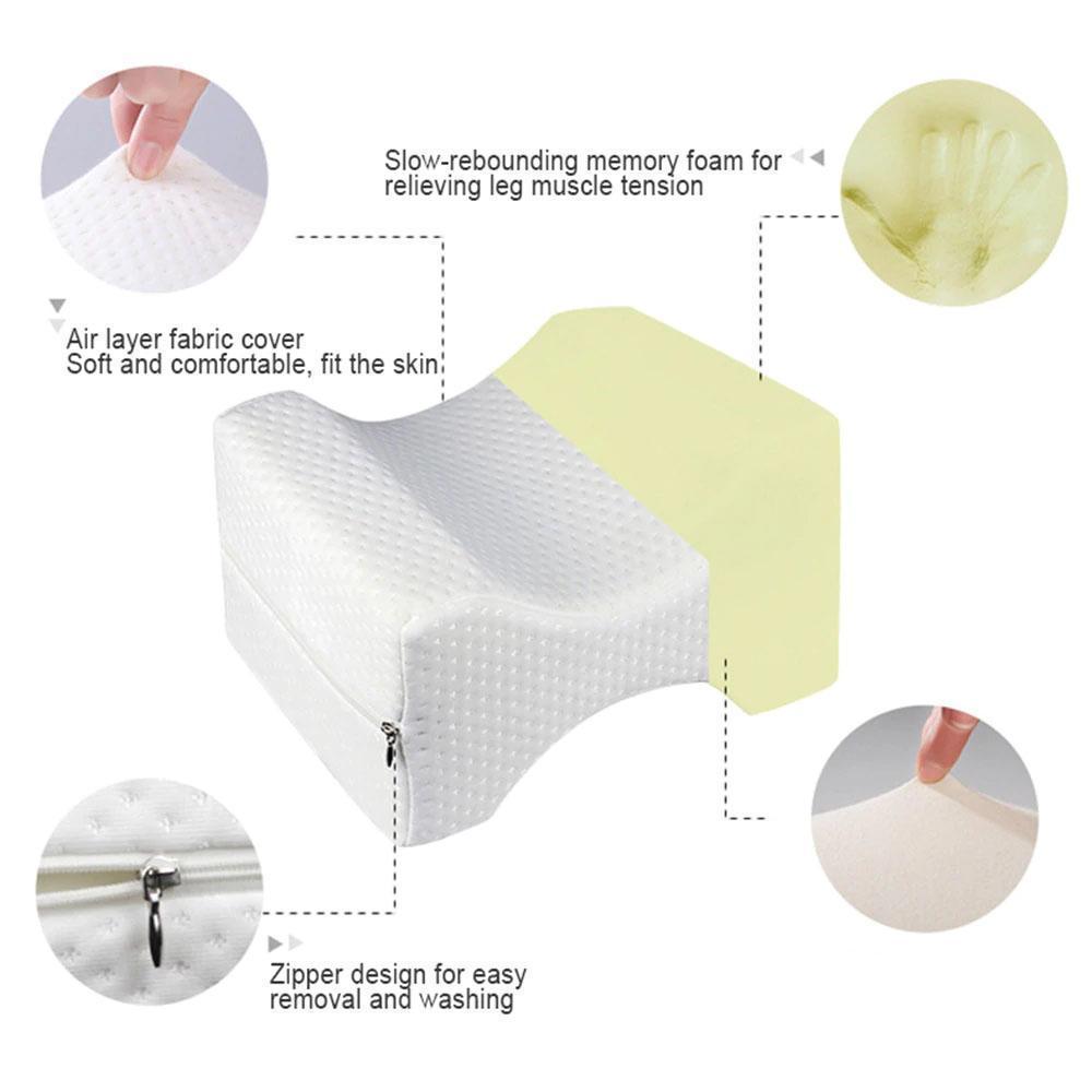 Contouring Memory Foam Knee Support Pillow