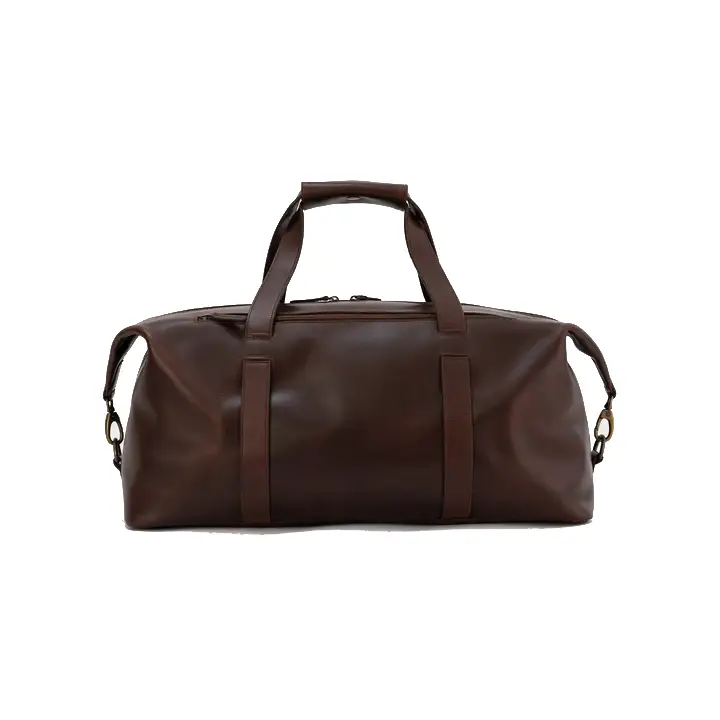 Happy Shopee Full Grain Crazy Horse Leather Travel Duffel - 29" Premium Weekender Bag