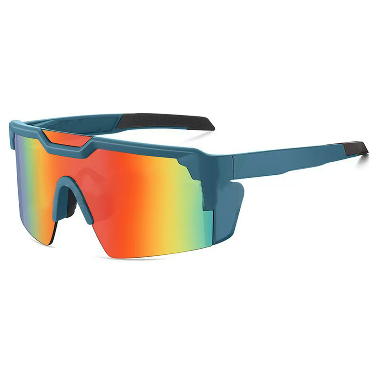 Photochromic Gray Sunglasses with Wraparound Athletic Design and UV Filtering