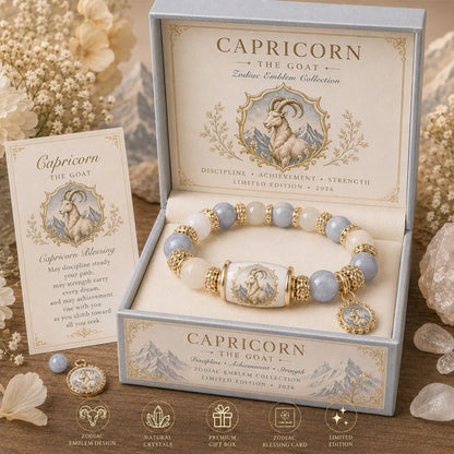 12 Zodiac Bracelet – Natural Chalcedony, Your Sign, Your Energy