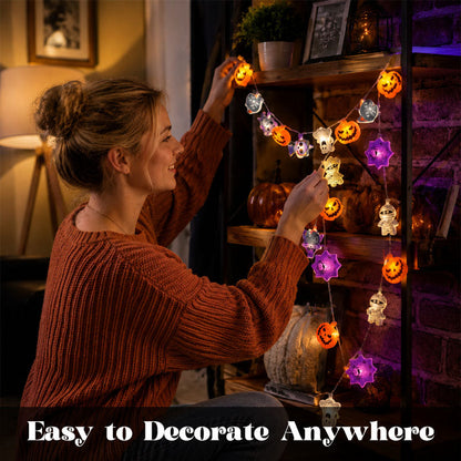 Halloween LED Pumpkin String Lights – Create A Spooky Glow For Your Home