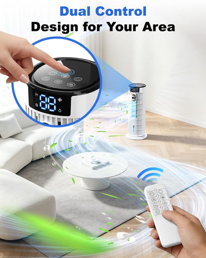 Portable Air Cooler 4-in-1 with Remote Control and Mist Function