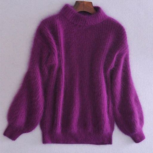 Loose Knit Sweater with Hip Length Cut and Soft Fabric, Vintage Inspired