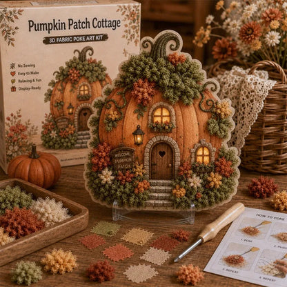 Whimsical Village 3D Fabric Poke Art Kit