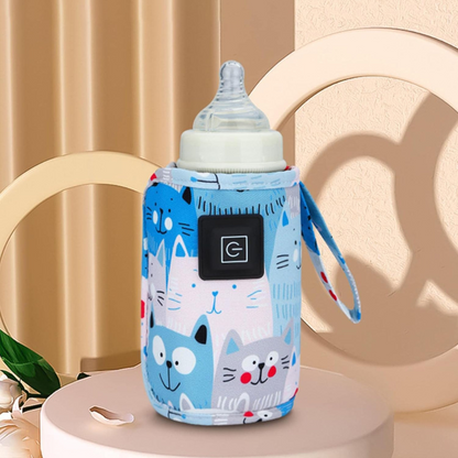 Bottle Warmer with USB Power and Adjustable Heat Control for On-the-Go Feeding