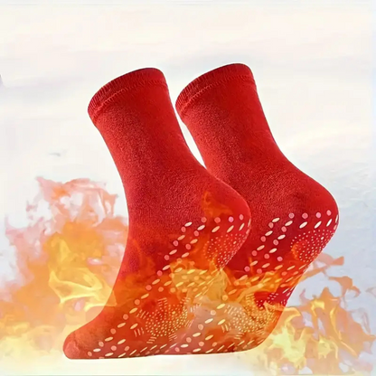 Rechargeable Heated Athletic Socks with Tourmaline Fibers and Moisture Wicking, 5 Pairs