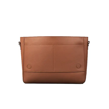 Happy Shopee Full Grain Milled Leather Messenger - 16" Executive Laptop Briefcase