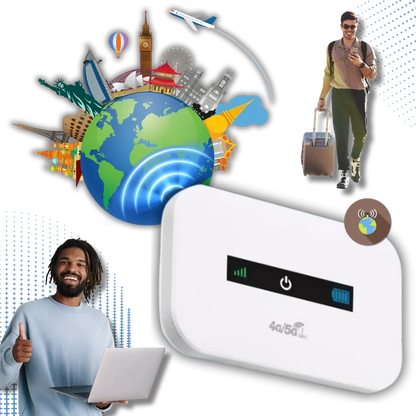 Portable Hotspot Device with 8-Hour Battery and Multi-Band Support for Travel