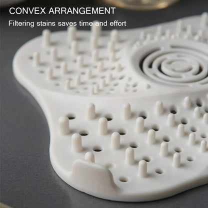 Spiral Drain Hair Catcher with Suction Cups and Lift Handle