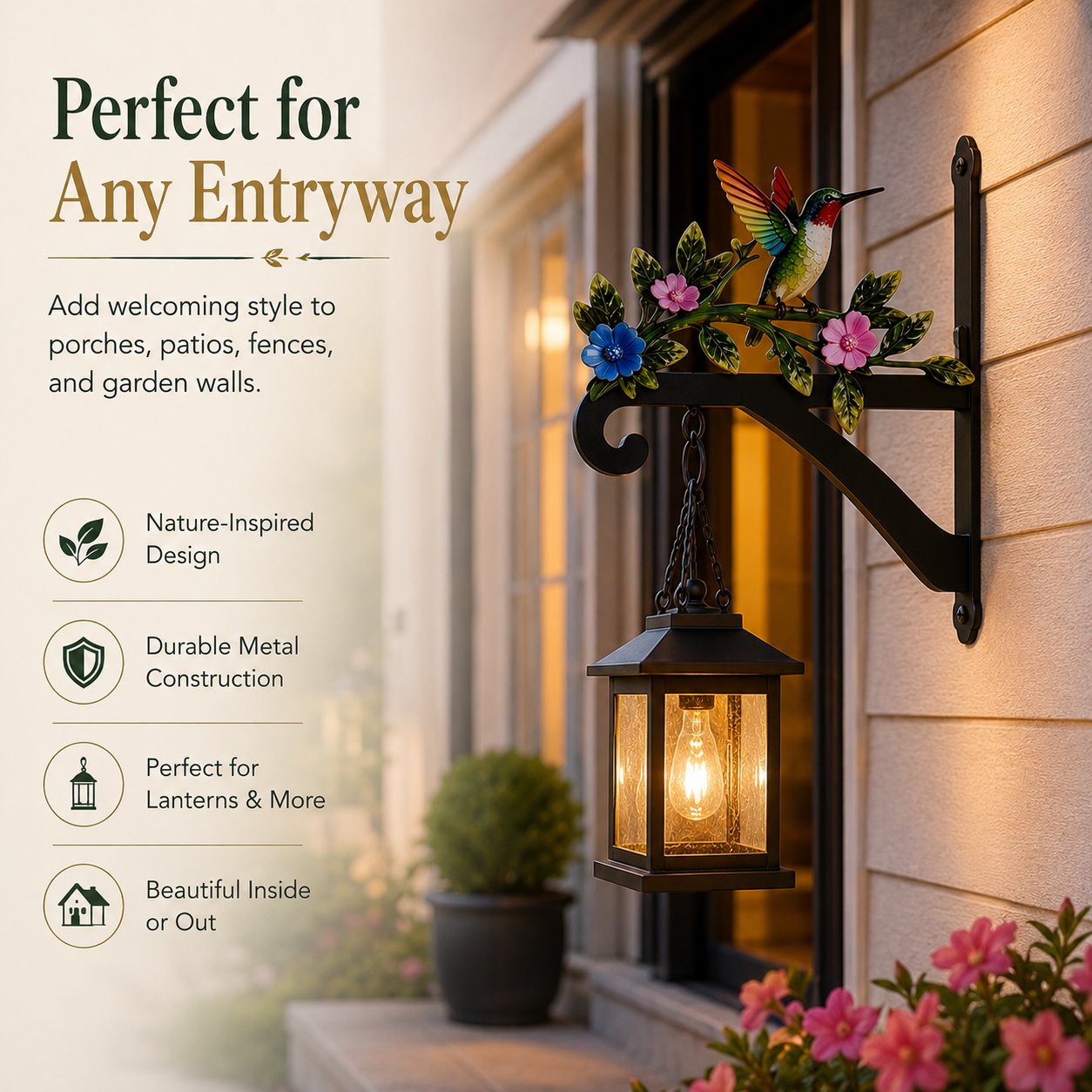 Decorative Hummingbird Garden Bracket