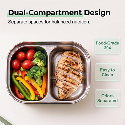Portable Electric Heated Lunch Box Water-Free Food Warmer