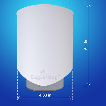 Bug Parking Flying Insect Trap, Plug-in UV Light for Gnats, Fruit Flies and Houseflies, Silent Sticky Catcher for Indoor Use, 1 Device & 3 Refills