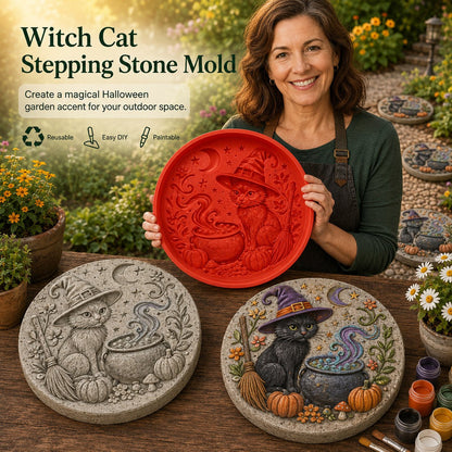 Reusable Haunted Pumpkin Halloween Stepping Stone Mold