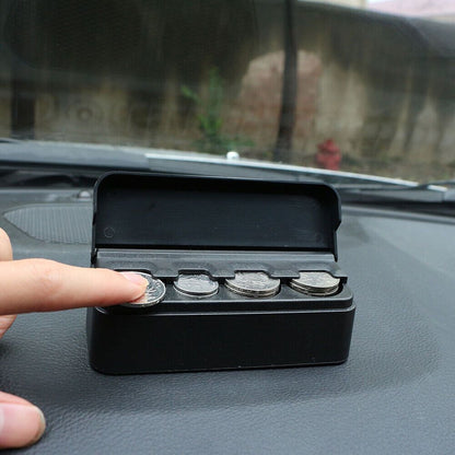 Coin Holder with Snap Closure and Quick Access Release for Car Storage