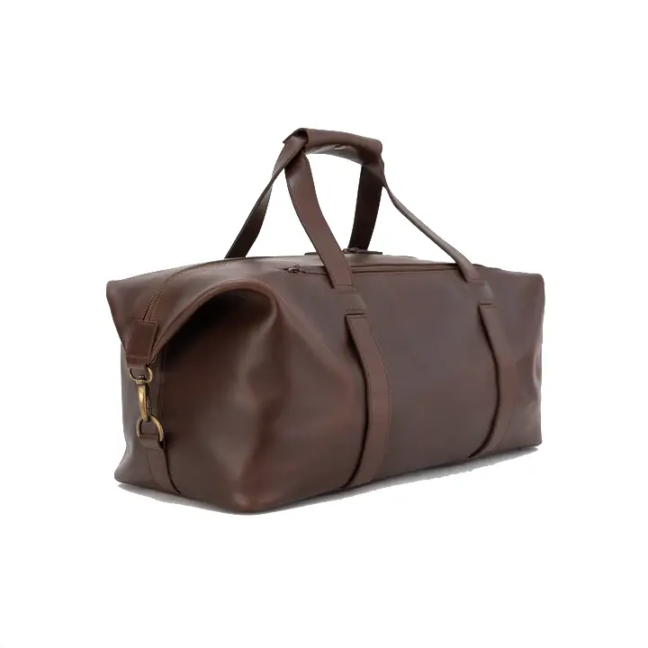 Happy Shopee Full Grain Crazy Horse Leather Travel Duffel - 29" Premium Weekender Bag