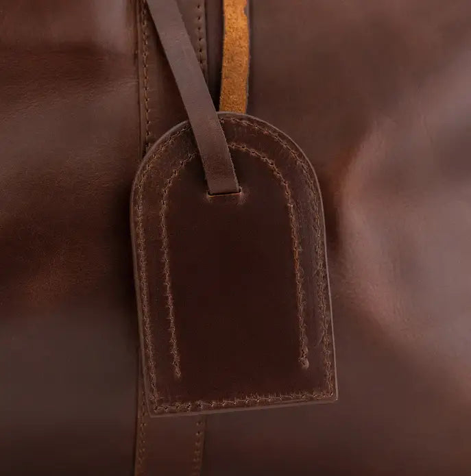 Happy Shopee Full Grain Crazy Horse Leather Travel Duffel - 20" Explorer Weekender