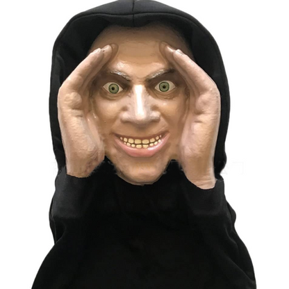 Scary Window Peeper Figure with Suction Cup Mounting and Realistic Latex Face