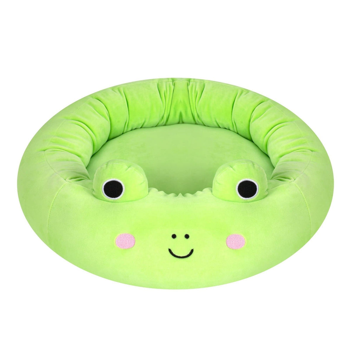 Enclosed Pet Bed with Plush Fabric and Cushioned Filling for Small Dogs and Cats