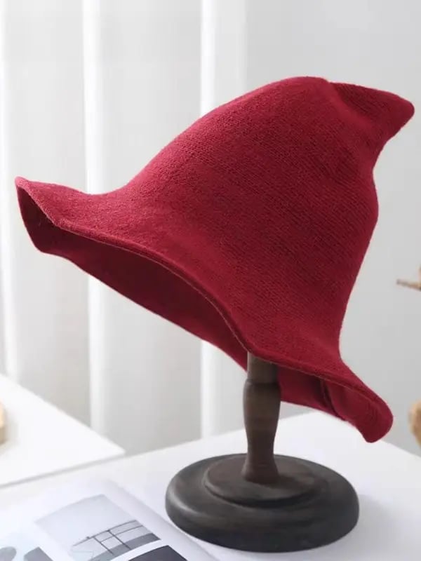 Knitted Wizard Hat  - Cozy Halloween Fantasy Costume Accessory