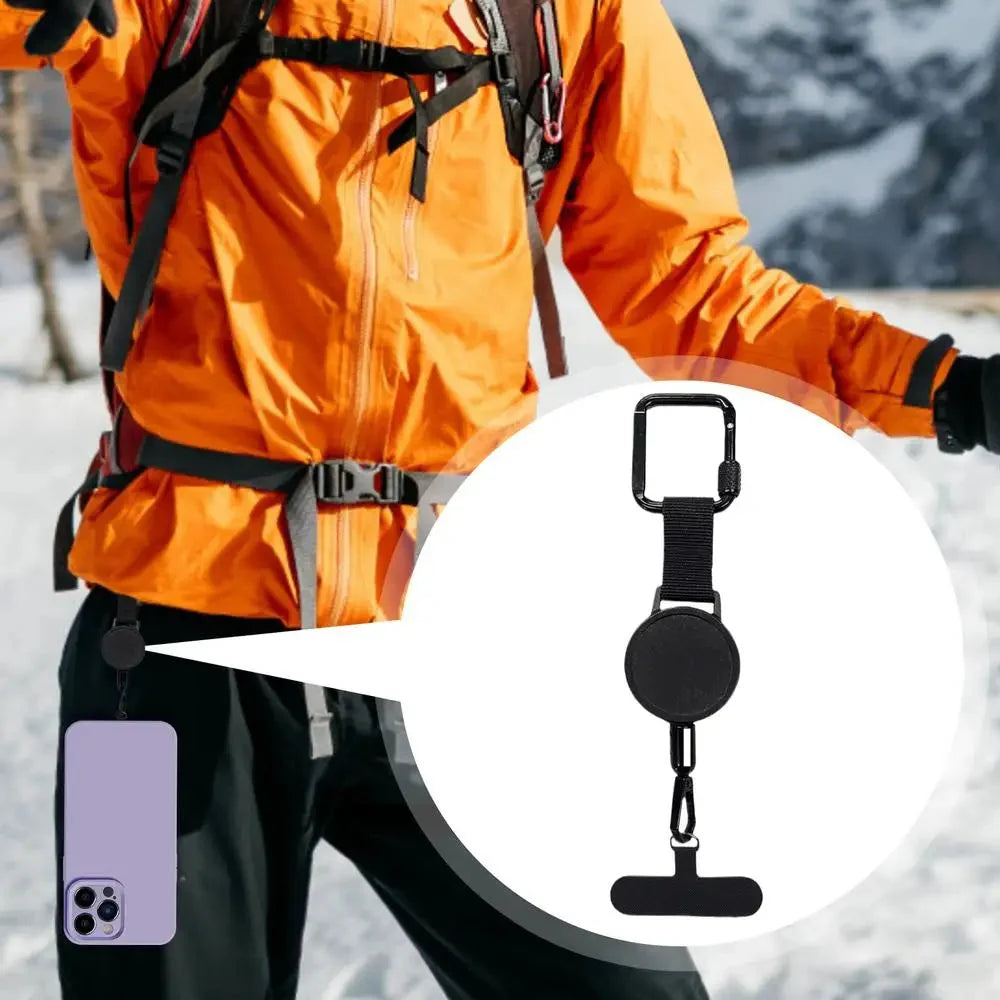 Retractable Phone Security Holder | Anti-Theft Belt Clip Design