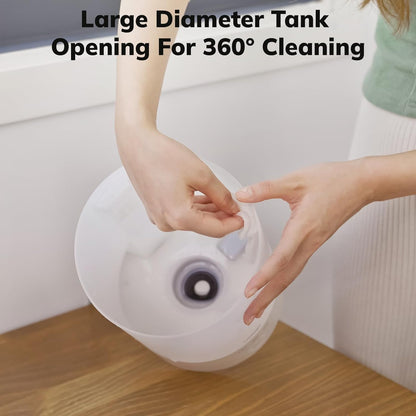 Ultrasonic Cool Mist Humidifier with 24-Hour Runtime and Night Light for Large Rooms