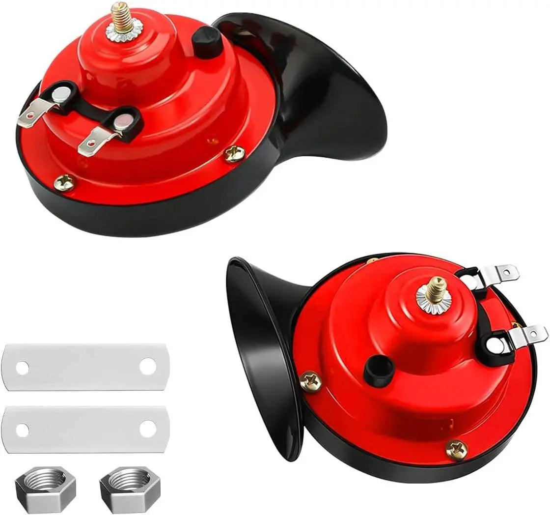 12V Dual-Tone Vehicle Horn with Snail ABS Housing and Waterproof Sealing, Relay Wiring