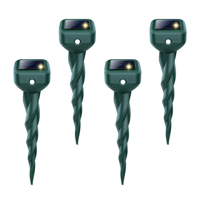 Mole Repellent Solar Powered, 4 Pack Snake & Skunk Repellent for Yard
