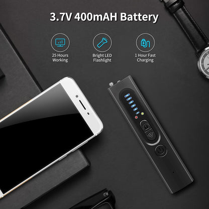 Radio Frequency Scanner with GPS Tracker Detection and Flashlight