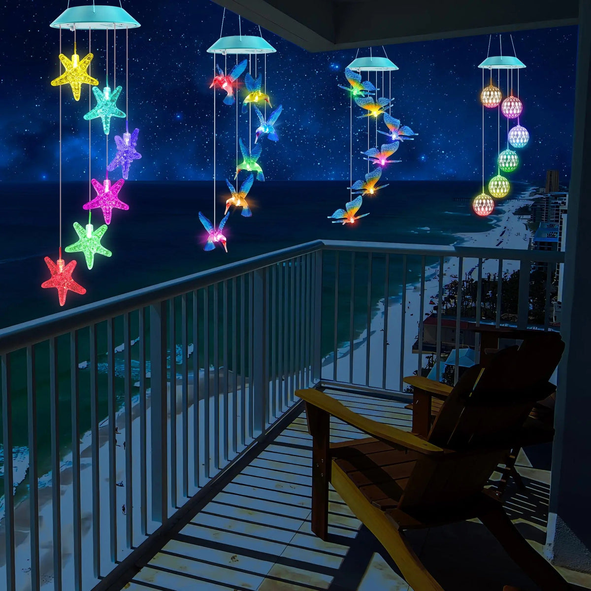 Solar Hanging Wind Chime Light | Patio & Porch Decoration