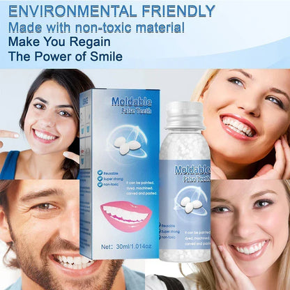 Moldable Dental Repair Kit with Heat Activated Polymer and Cold Water Setting