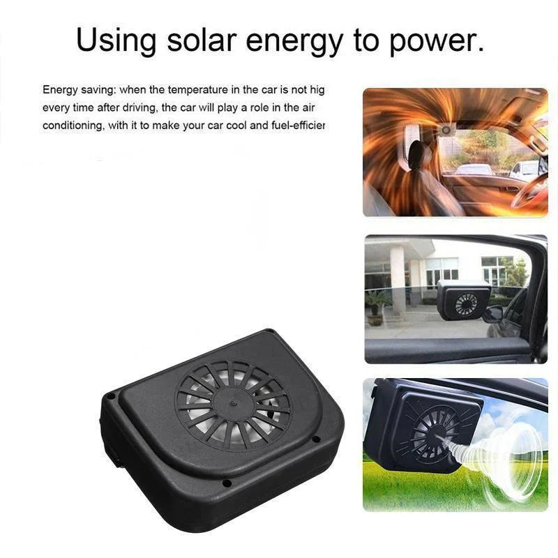 Solar Powered Car Window Ventilation Fan with Automatic Air Circulation