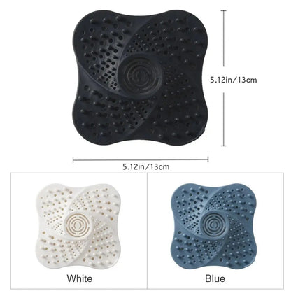 Spiral Drain Hair Catcher with Suction Cups and Lift Handle