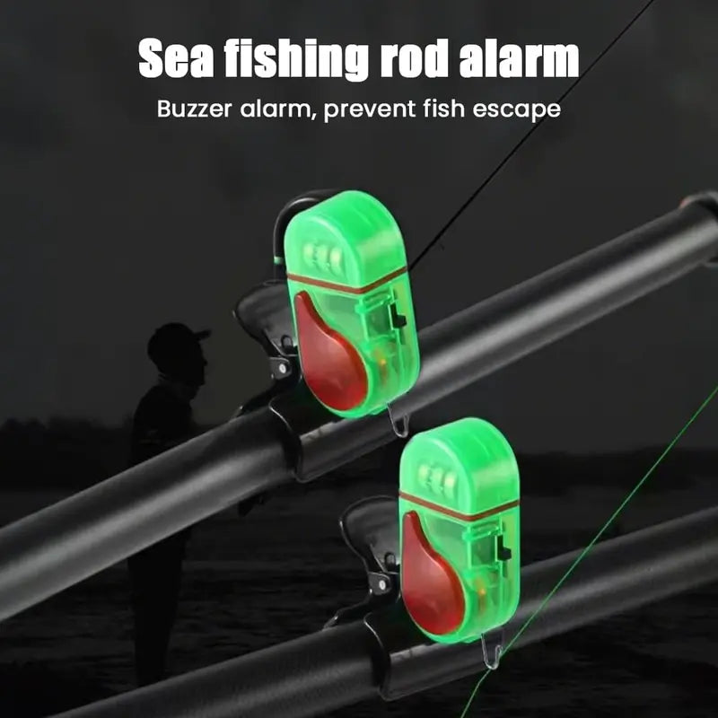 Rod Bite Alert with Sound and LED Flash for Night Fishing