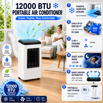 Portable Air Conditioner 12000 BTU Cooling