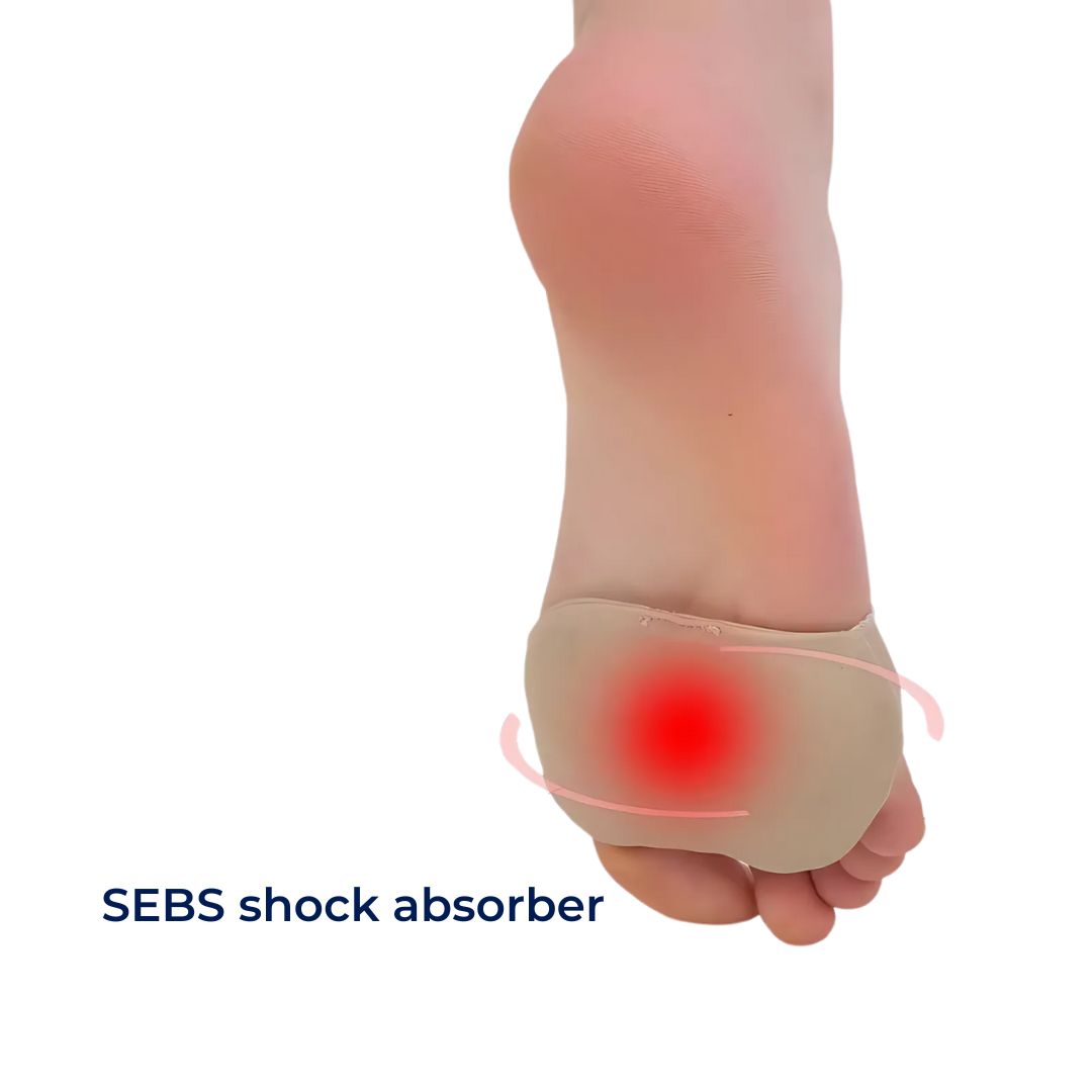 Forefoot Gel Pads with Metatarsal Support and Nerve Pressure Relief