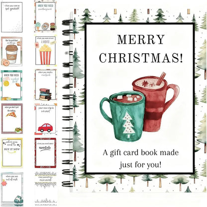 DIY Spiral-Bound Christmas Gift Card Album – Durable Card Holder & Gift Planner Notebook