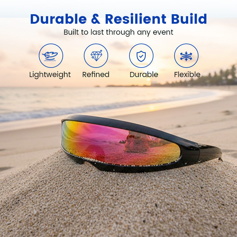 Lightweight Futuristic Shield Sunglasses
