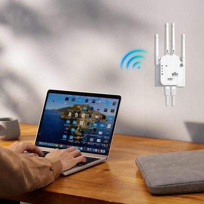 1200Mbps Dual Band WiFi Extender – Covers 10,000 sq.ft & 50 Devices