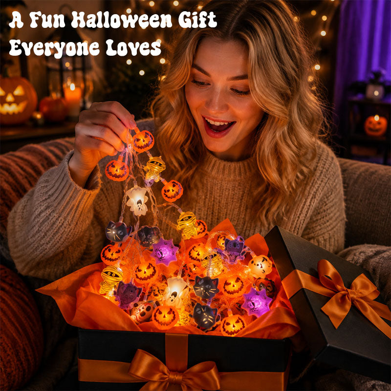 Halloween LED Pumpkin String Lights – Create A Spooky Glow For Your Home