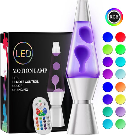 LED Lava Lamp with 17 Color Settings and Wireless Remote Control