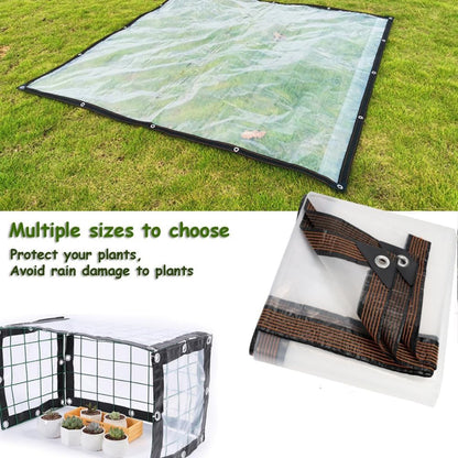 Clear Waterproof PE Tarp, Transparent Outdoor Cover with Metal Grommets