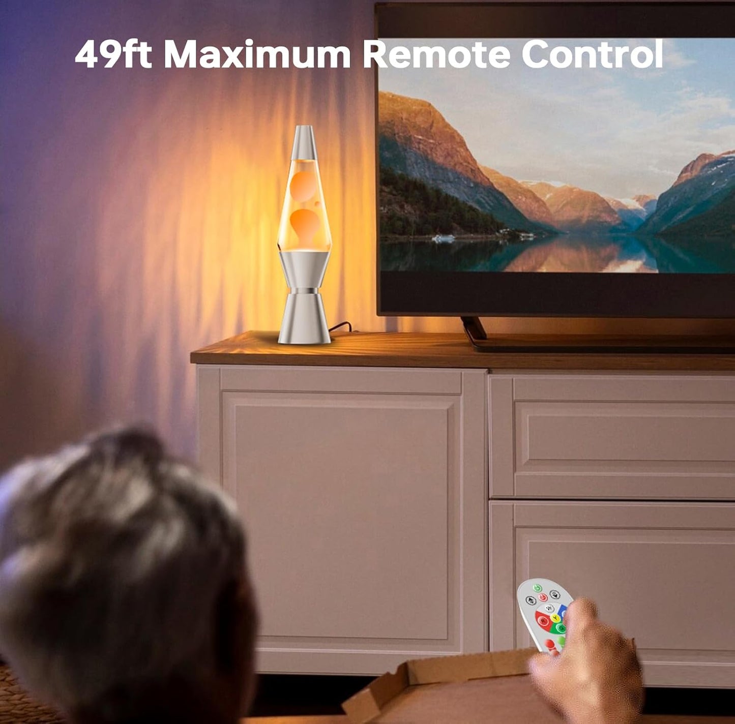 LED Lava Lamp with 17 Color Settings and Wireless Remote Control