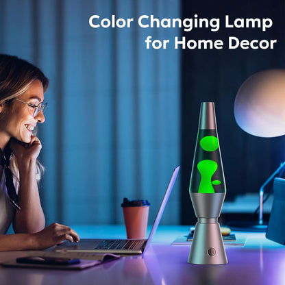 LED Lava Lamp with 17 Color Settings and Wireless Remote Control