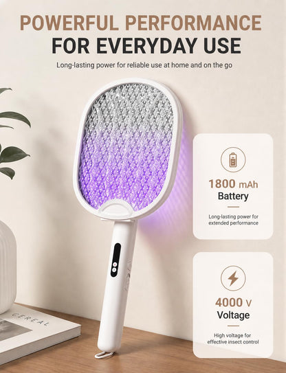 WOCVRYY Electric Fly Swatter 4000V Bug Zapper Racket