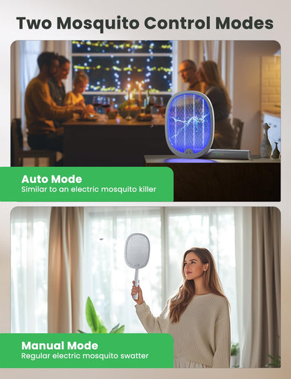 YISSVIC Electric Fly Swatter Foldable Bug Zapper Racket 2 in 1 Mosquito Killer