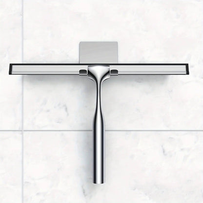 Shower Squeegee with Flush Blade and Wet Grip Handle for Glass Doors and Tile
