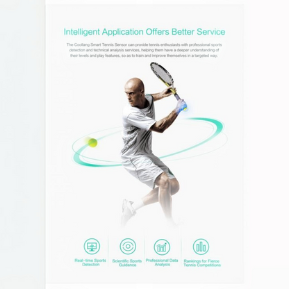 Tennis Racket Sensor with Wireless App Sync and Motion Data Tracking