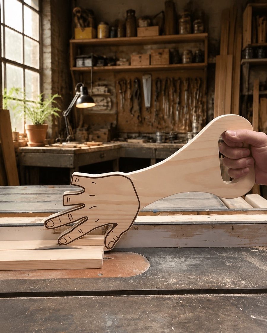 Hand-Shaped Table Saw Push Stick